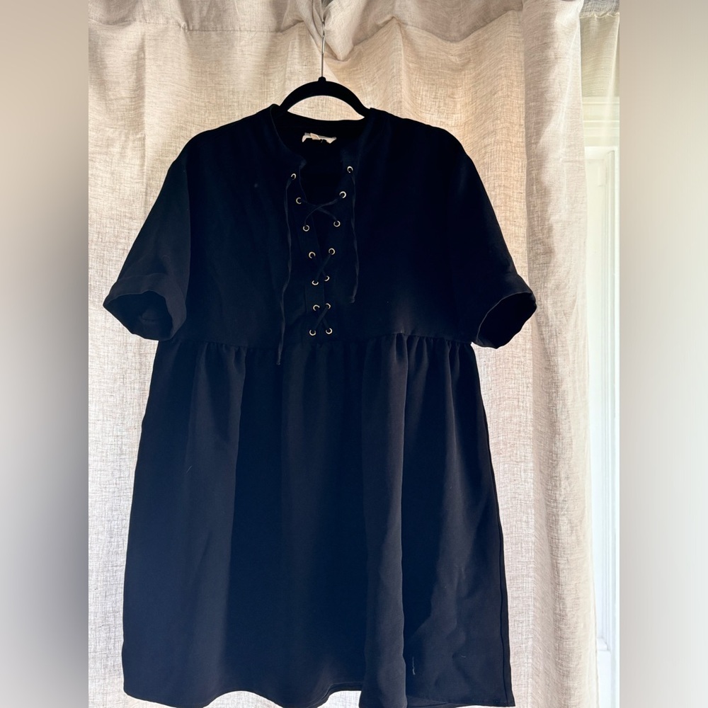 Sezane black mini dress size 36